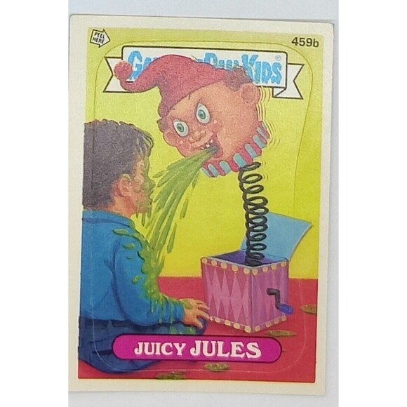 Vintage Garbage Pail Kids 1988 459b Juicy Jules RARE Triple? ERRORS! Card Topps - Picture 2 of 7